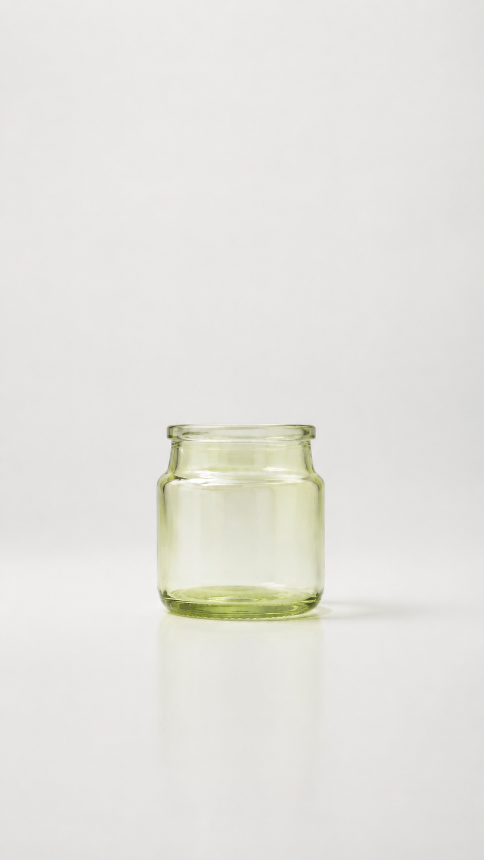 Lime Glass Milk Jar